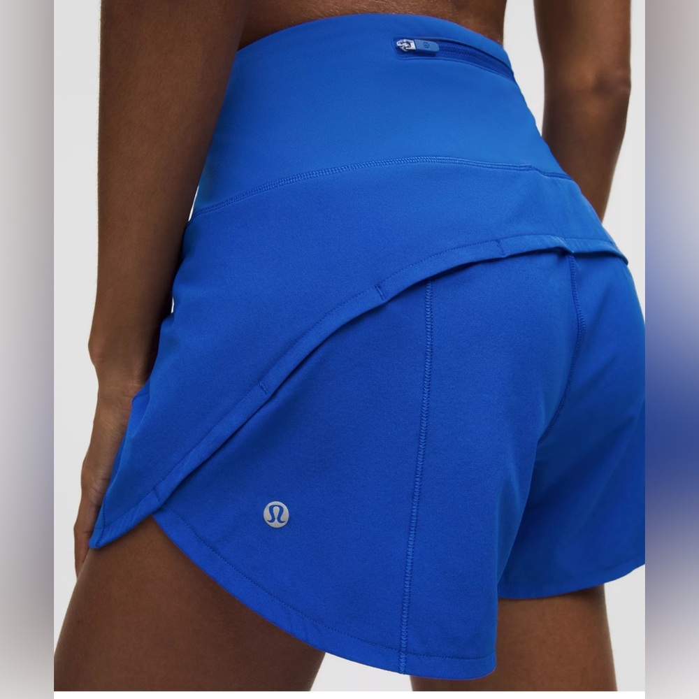 Lululemon Athletica Blue High-Waisted Athletic Shorts
